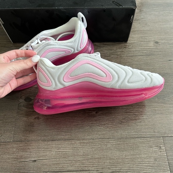 Nike Air Max 720 White Pink Rise Laser Fuchsia Airmax - Picture 3 of 6